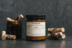 Paige's Candle Co. Firewood 9oz Taxonomy Candle