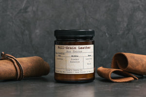 Paige's Candle Co. Full-Grain Leather 9oz Taxonomy Candle 