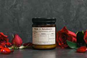 Paige's Candle Co. Rose & Patchouli 9oz Taxonomy Candle